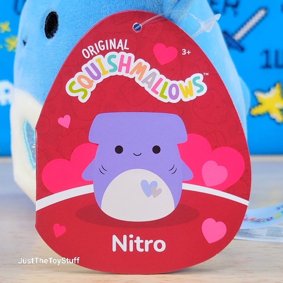 Squishmallow Nitro the Hammerhead Shark 4" UltraSoft Sealife Toy Plush NWT - Picture 5 of 6